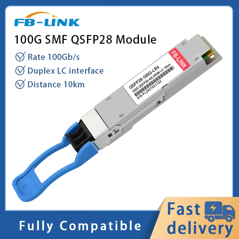 시스코 화웨이 멜라녹스 이더넷 스위치용 광섬유 모듈, 100G LR4, 10km, 100g, qsfp28, 10km, GBIC 듀플렉스 LC 트랜시버