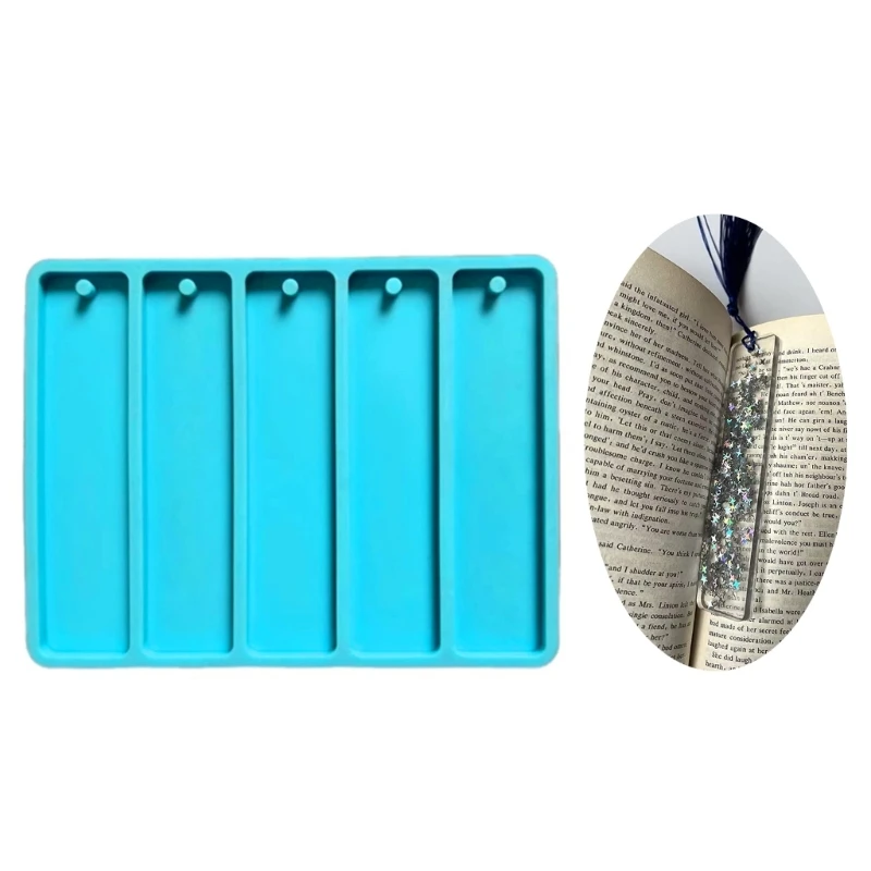 

Rectangle Silicone Mold DIY Long Bookmark Epoxy Resin Casting Mold Jewelry Pendant Mold for DIY Crafts Bookmark Making