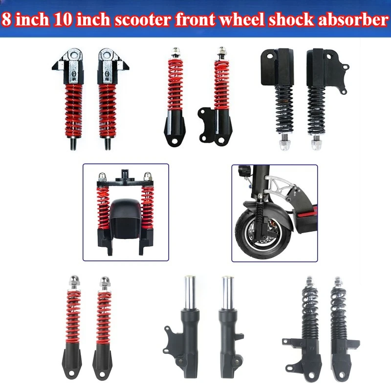 Electric Scooter Front Wheel Shock Absorber 8 Inch 10 Inch Special Folding Car Hydraulic Spring Suspension Nut Fender