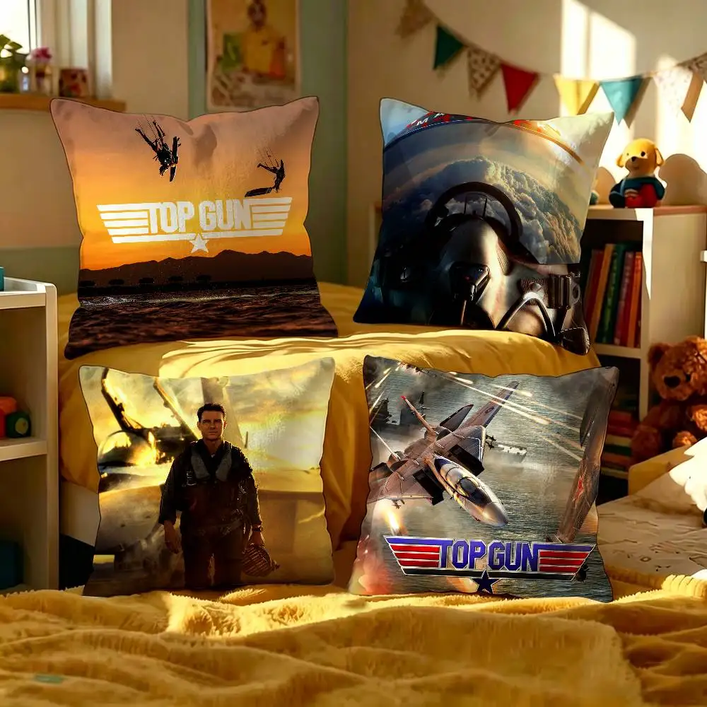 Action Movie Top Gun M-MaverickS Cushion Cover Inches Farmhouse Decor Home Throw Pillow Covers For Couch Decorations