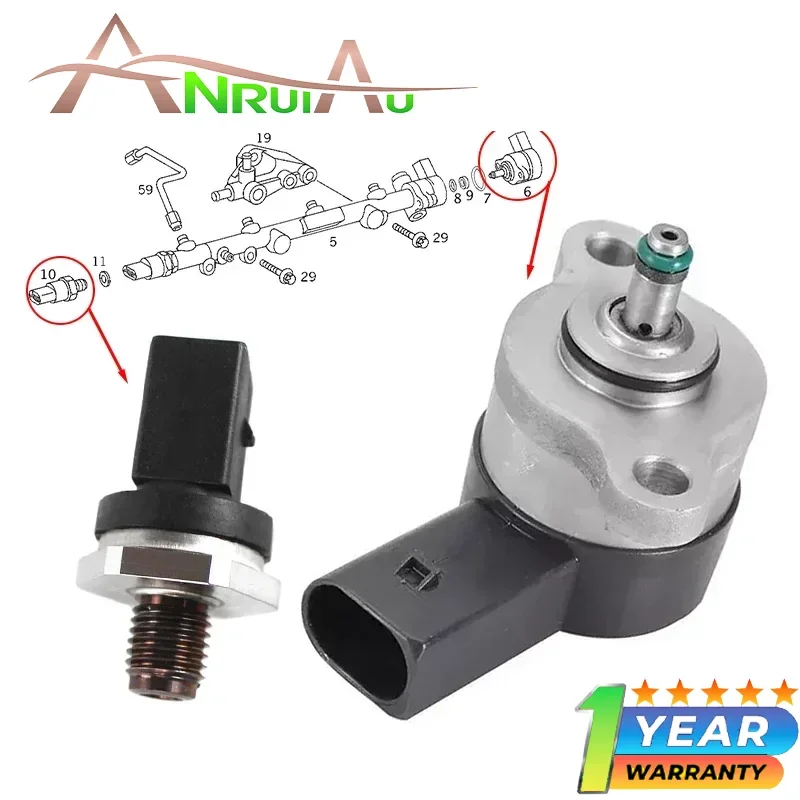 

Регулятор давления топлива и датчик давления топлива для Mercedes-Benz Sprinter 2500 3500 2.7L 2002-2003 OM612 0281002238 0281002241