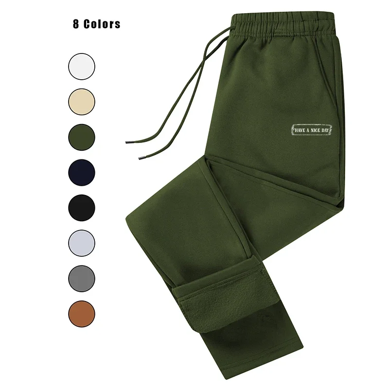 

Printed Men's Autumn Streetwear Spring Fitness Solid Color Loose Fit Jogging Trousers Fitness Sweatpants Outfit