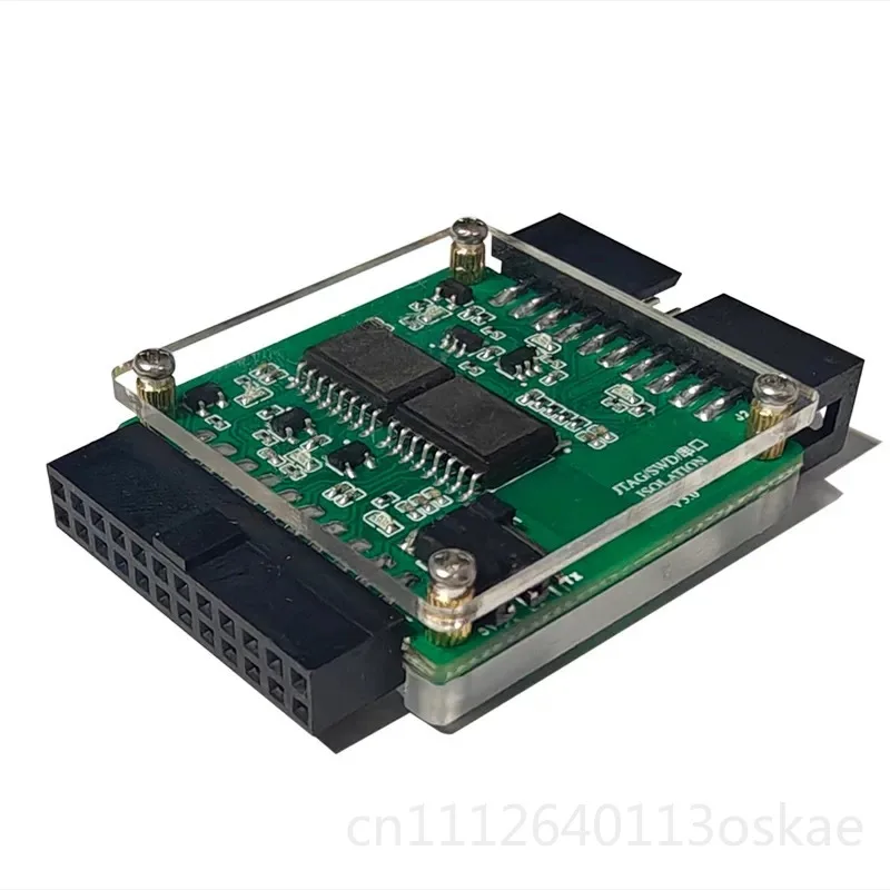 High Voltage Isolation Emulator Adapter Board supports JTAG/SWD/serial ports for Jlink/STlink/Daplink