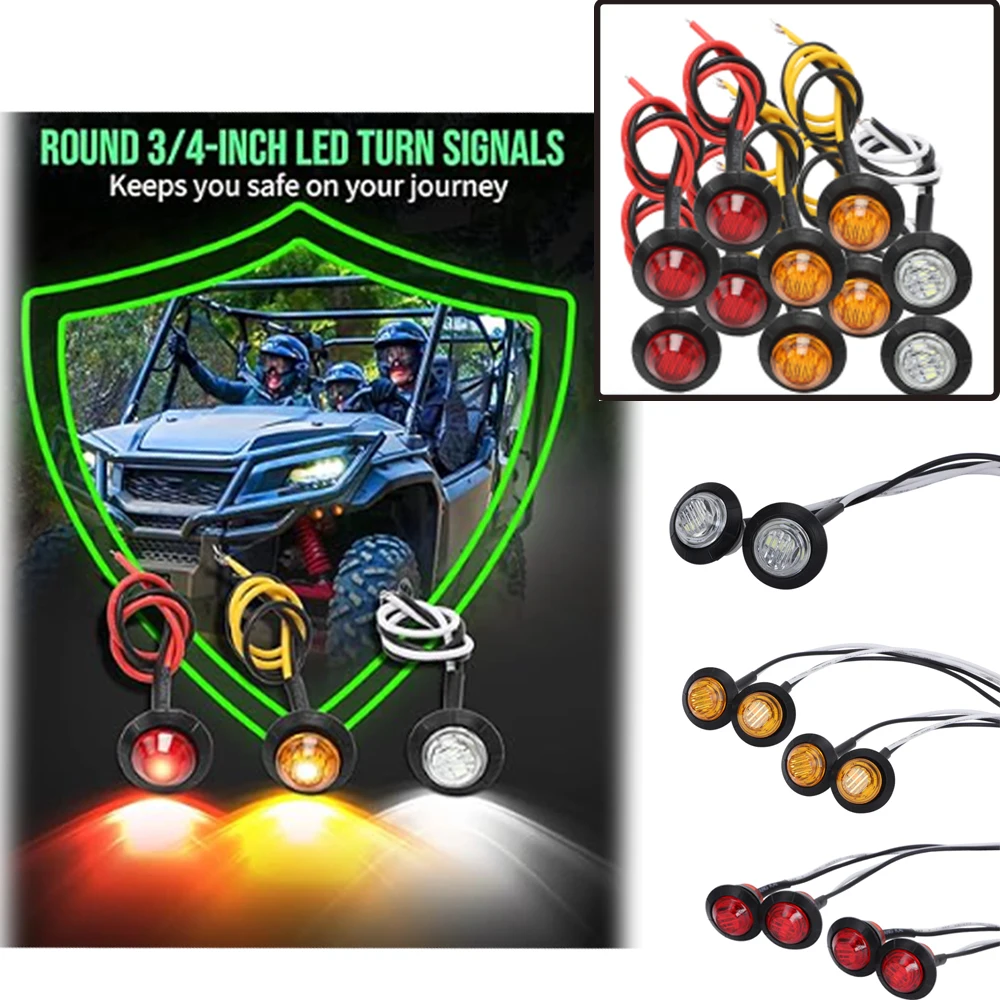 Kit de luz Led con interruptor basculante para Polaris Can Am, Honda, Yamaha, relé intermitente de bocina, luz de señal de giro Universal ATV UTV SXS