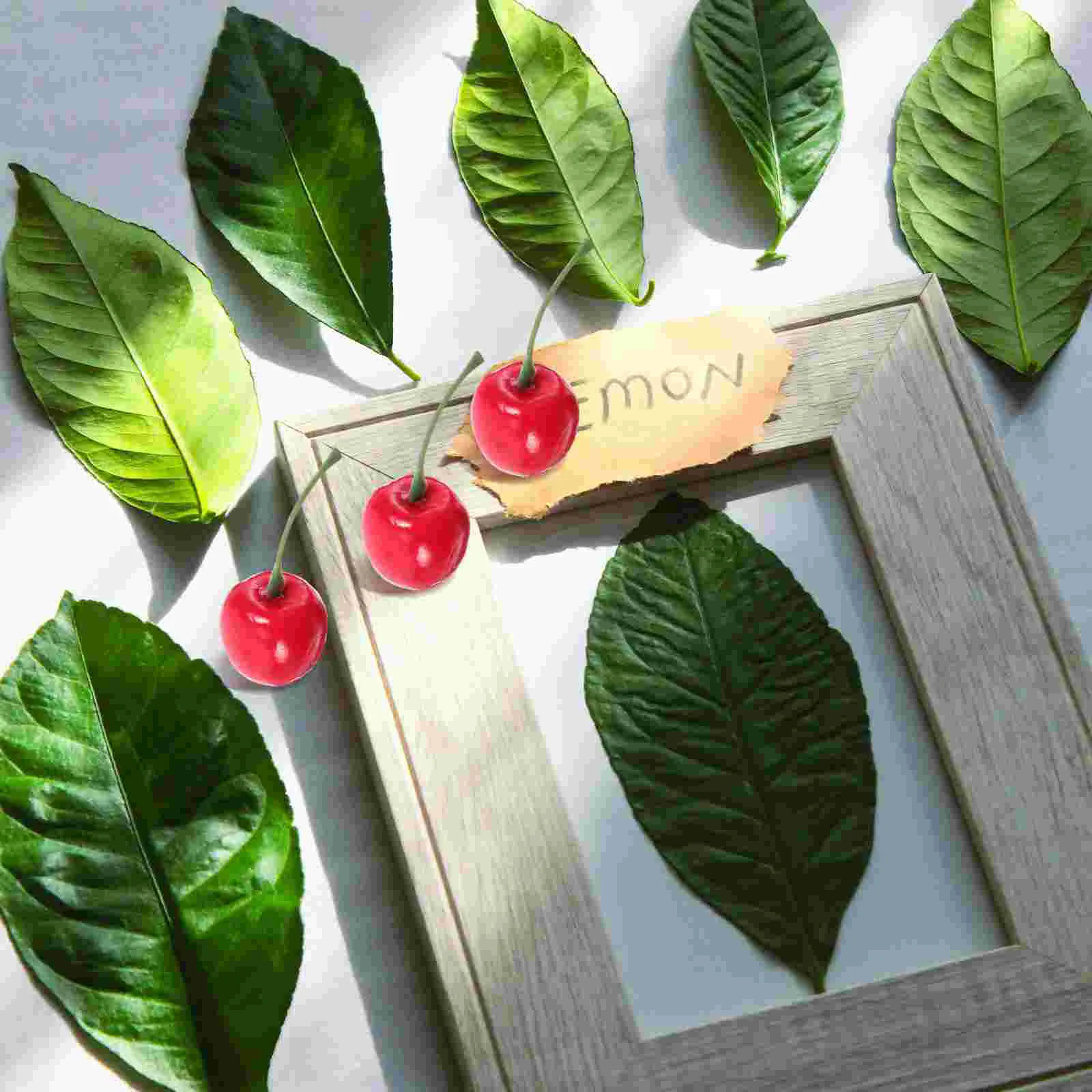 20 piezas modelo de simulación de fruta frutas artificiales para decoración realista Mini centro de mesa de fiesta de cereza roja bebé