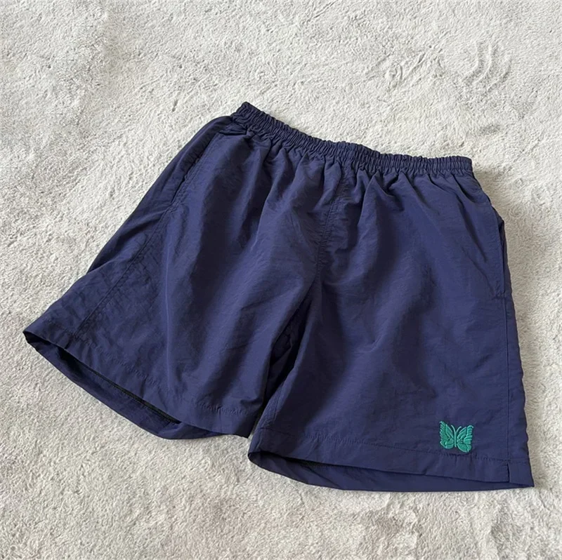 25SS Butterfly Embroidery Casual Green Shorts Men Women Top Quality AWGE Black Drawstring Shorts With Tags