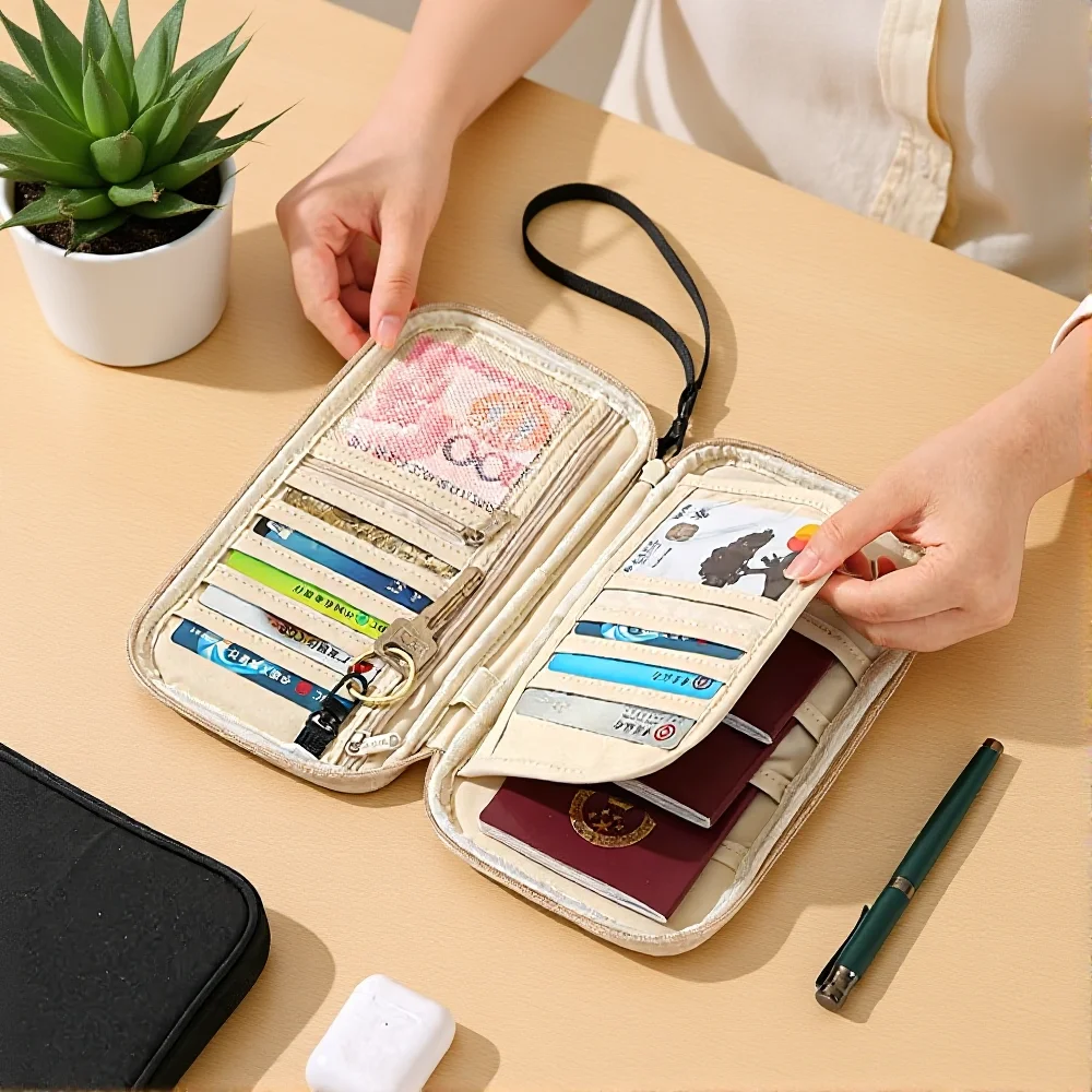 

Travel Passport Wallet Family Passport Holder Bag Large Lightweight Passport Cover Case Bag Waterproof Document Organizer