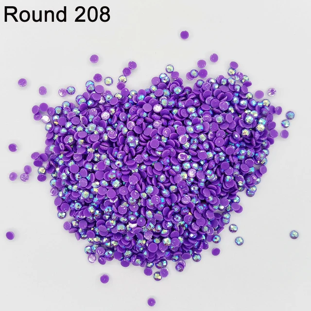 New Sale AB Round Drills The Aurora Borealis Rhinestones for DIY Diamond Painting Embroidery Colorful Mosaic Stones