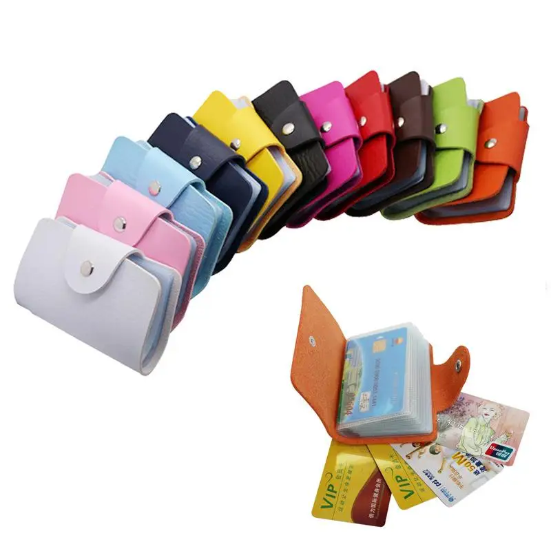 Card Holder With Multiple Card Slots Secure Snap Closure For Daily Carry Travel Business Use