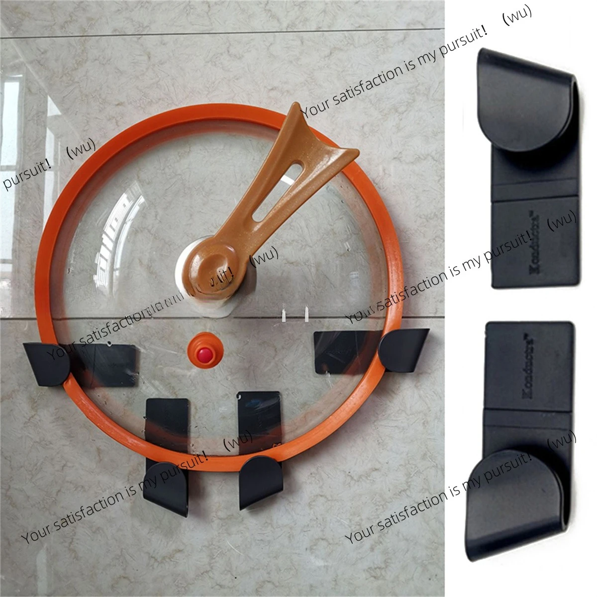 ZOCI-1/2/12Pcs Pot Rack Wall-Mounted Self-Adhesive Household Kitchen Storage Holder Pan Lid Organizer Pot Cover Rack Organizer