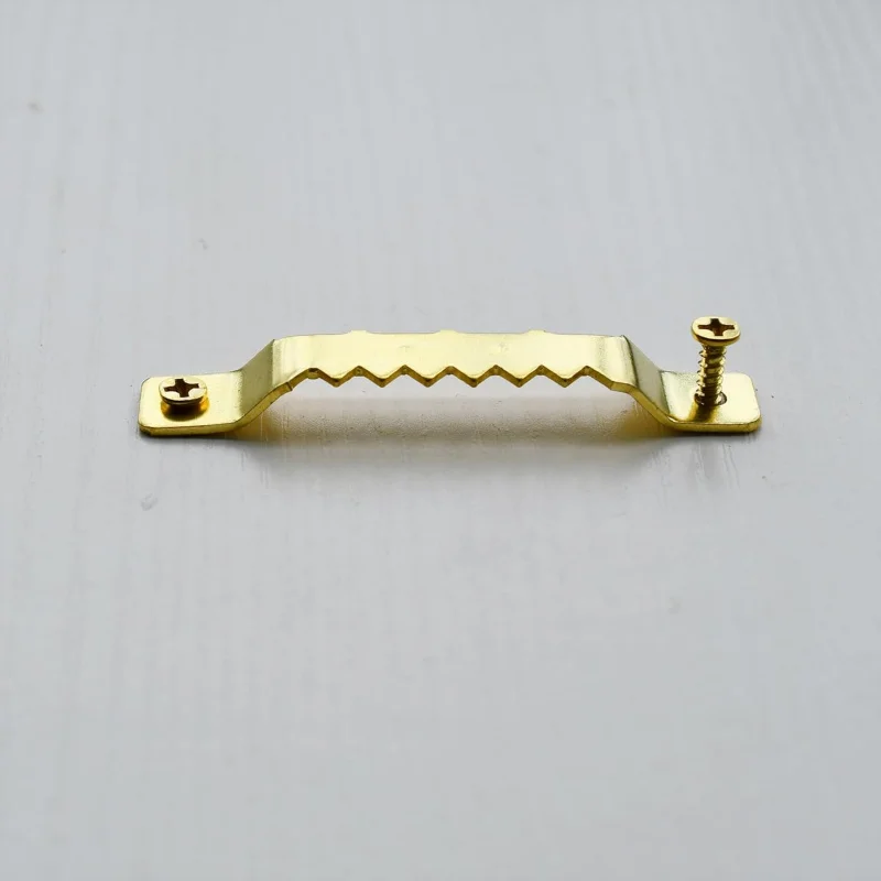 25 شماعة صور سن المنشار شديدة التحمل، تدعم 66 رطلاً، إطار صور قماشي معلق سميك C