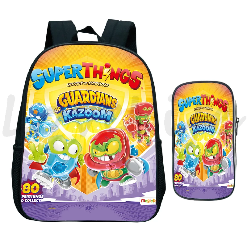 Superzings Series 8 Backpack Pen Bag 2Pcs/Set Kindergarten Bags Children Bookbag Super Zings School Bags Kids Rucksack Mochila