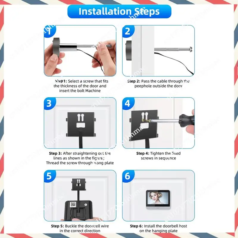 -A21Z جرس الباب الرقمي للرؤية الليلية عين القطة - مراقبة Tuya Wifi الذكية لمنزلك
