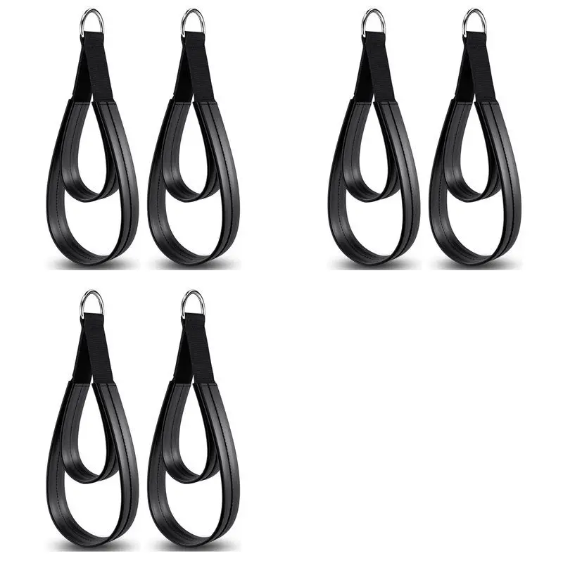 

WD-6PCS Pilates Straps, Pilates Double Loop Straps For Reformer, Fitness D-Ring Straps Double Loops Padded