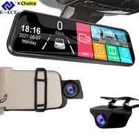 Dashcam Touch 24H Parking Dual Lens Front And Rear View Dash Cam Car Dvr Mirror Camera Video Recorder Black Box Smart Systems