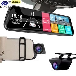 Dashcam Touch 24H Parking Dual Lens Front And Rear View Dash Cam Car Dvr Mirror Camera Video Recorder Black Box Smart Systems