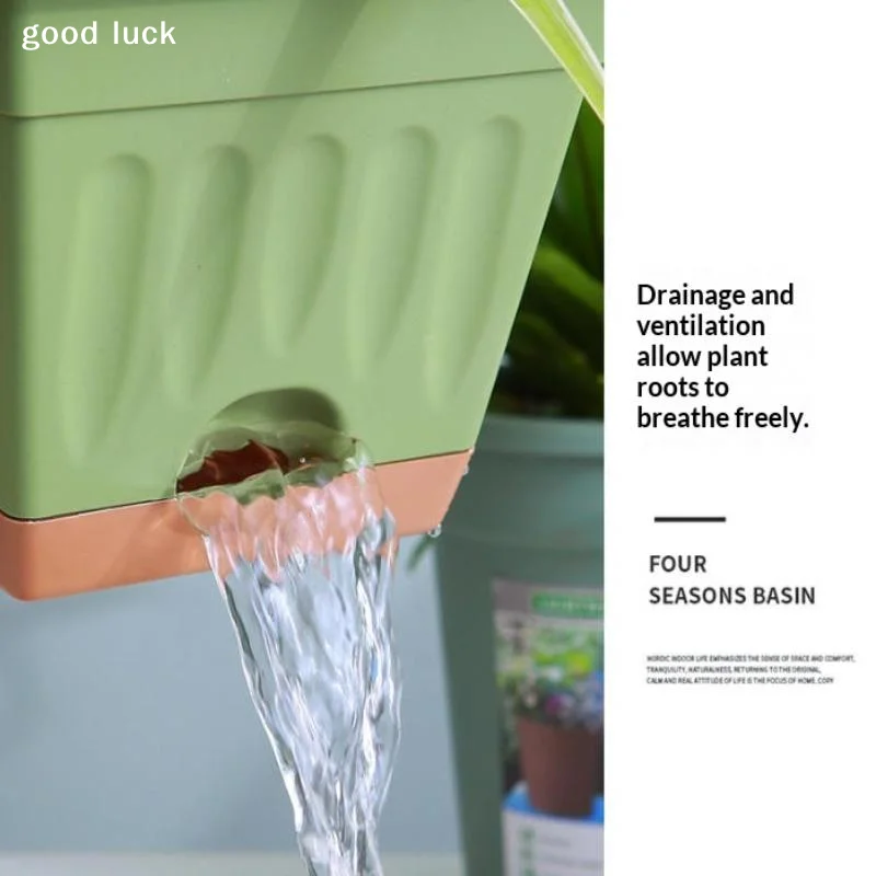 Answer1Pcs Outdoor Indoor Plant Pot Rectangle Plastic Flower Box With Drainage Large Planter For Garden Window Sill Flowerbed
