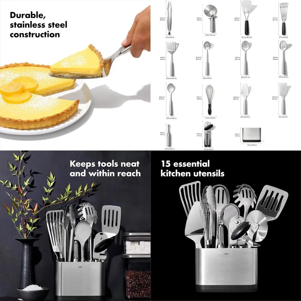 

15-Piece Stainless Steel Kitchen Utensil Set by OXO