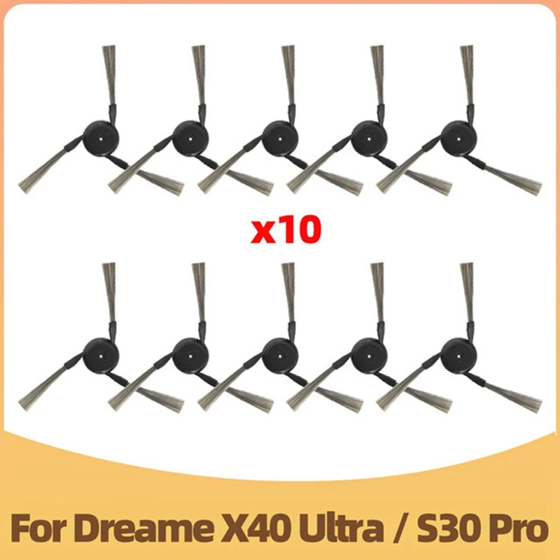 10PCS For Dreame X40 Ultra / S30 Pro Robot Vacuum Cleaner Washable Side Brush Replacements Accessory