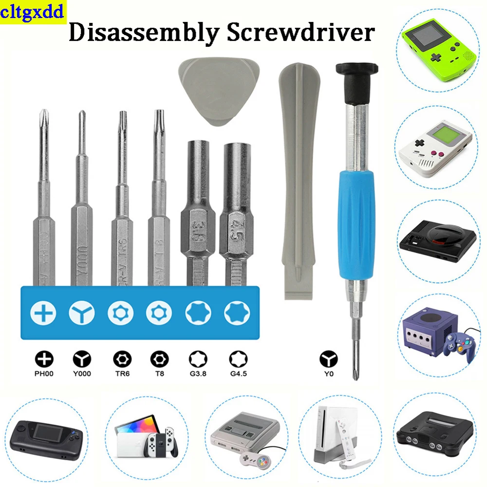 Cltgxdd 1 ชุดไขควงชุดเหมาะสําหรับสวิทช์ GBA PS4 N64 NGC SNES 3DS PSP disassembly และเปิดเครื่องมือชุดซ่อม