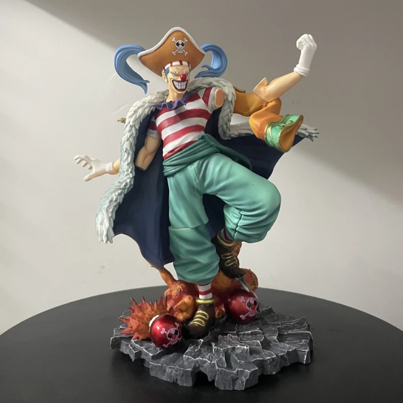 

26cm/10.24in One Piece Buggy The Man of the Grand Line Four Emperor Model Statue Anime Figure