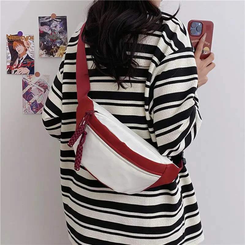 Motorcycle Chest Bag: Durable Nylon - close-up view