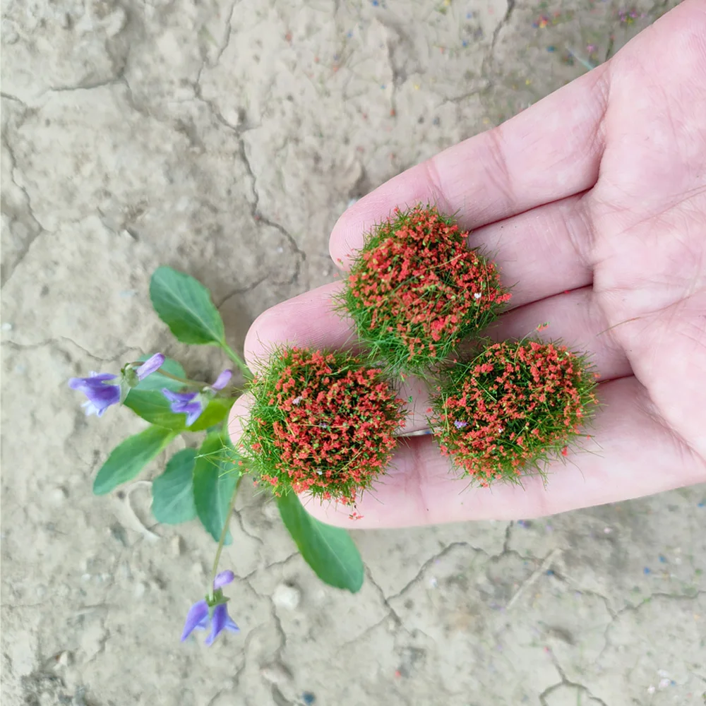 Breite 28MM Statische Große Grasbüschel-Blumen-Modellbausätze Mini-Pflanzenmaterialien Gartenbau Straßengestaltung Diorama-Zubehör 3er-Set – Detail 4