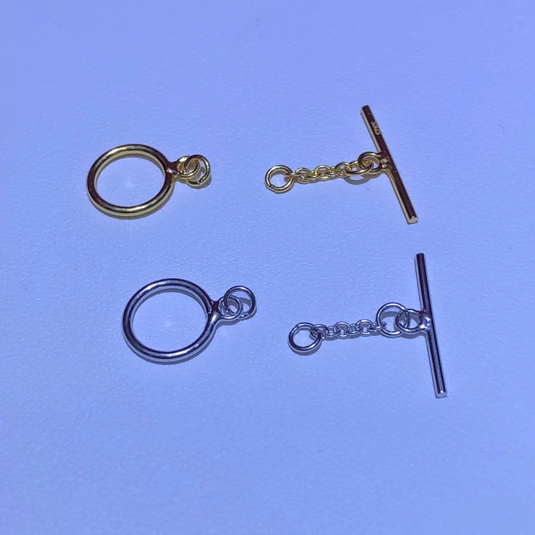 

Wholesale DIY 925 Sterling Silver Pendant Necklace Bracelet Clasp Hook Accessories for 3-9mm Pearls 10pcs/lot