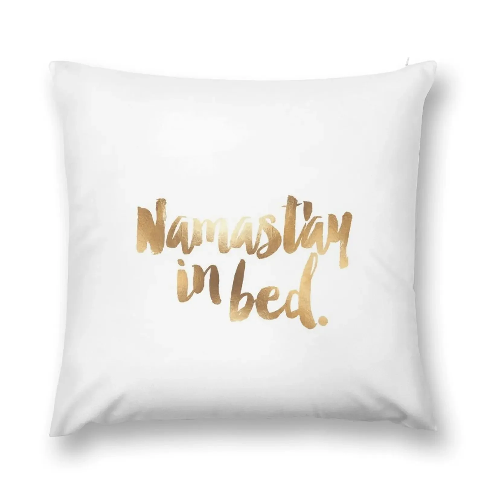 Namastay In Bed Gold & White Throw Pillow Pillowcases Cushion Covers Sofa covers for pillows pillow