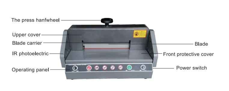 E330D Semi-Automatic Desktop Electric Paper Cutting Machine Paper Guillotine  CE A4 Size 330mm*330mm
