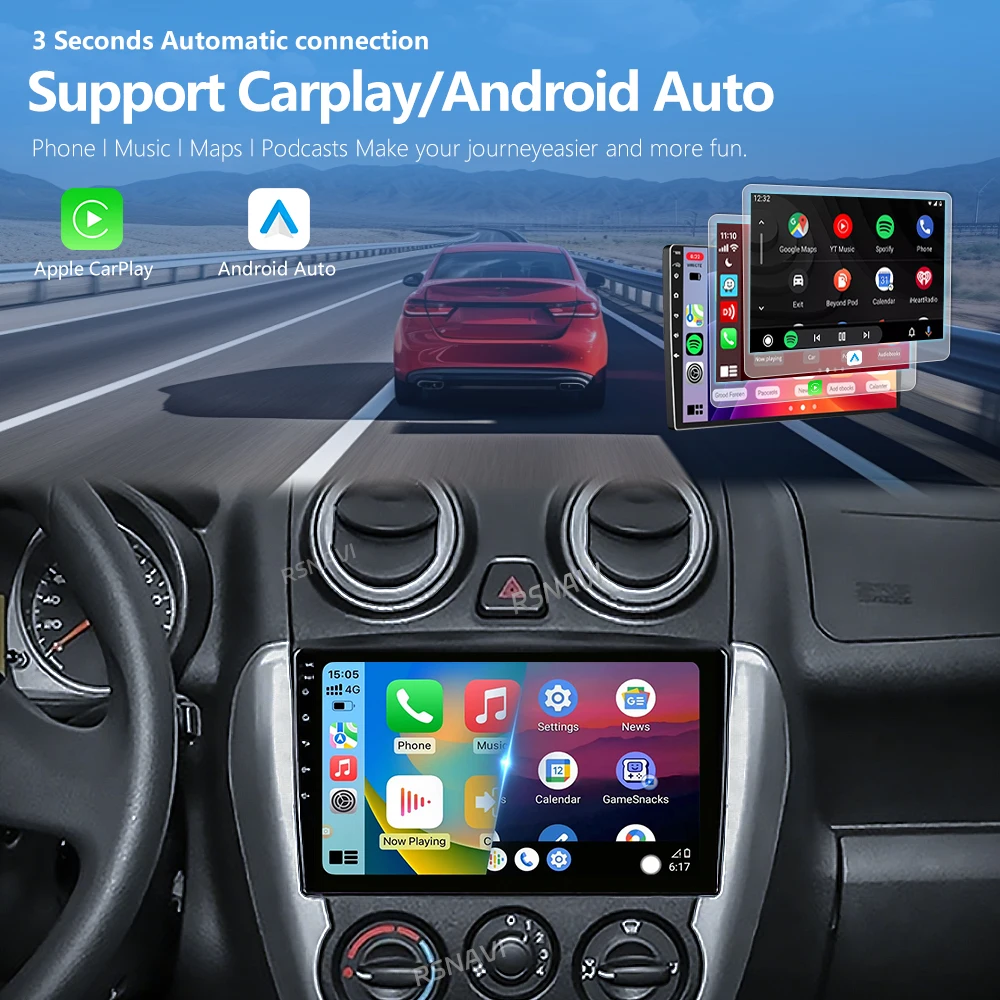 Android 16 Carplay Car Radio Multimedia For LADA ВАЗ Granta Sport 2011 - 2018 Navigation Video DVD Autoradio Stereo BT Head Unit
