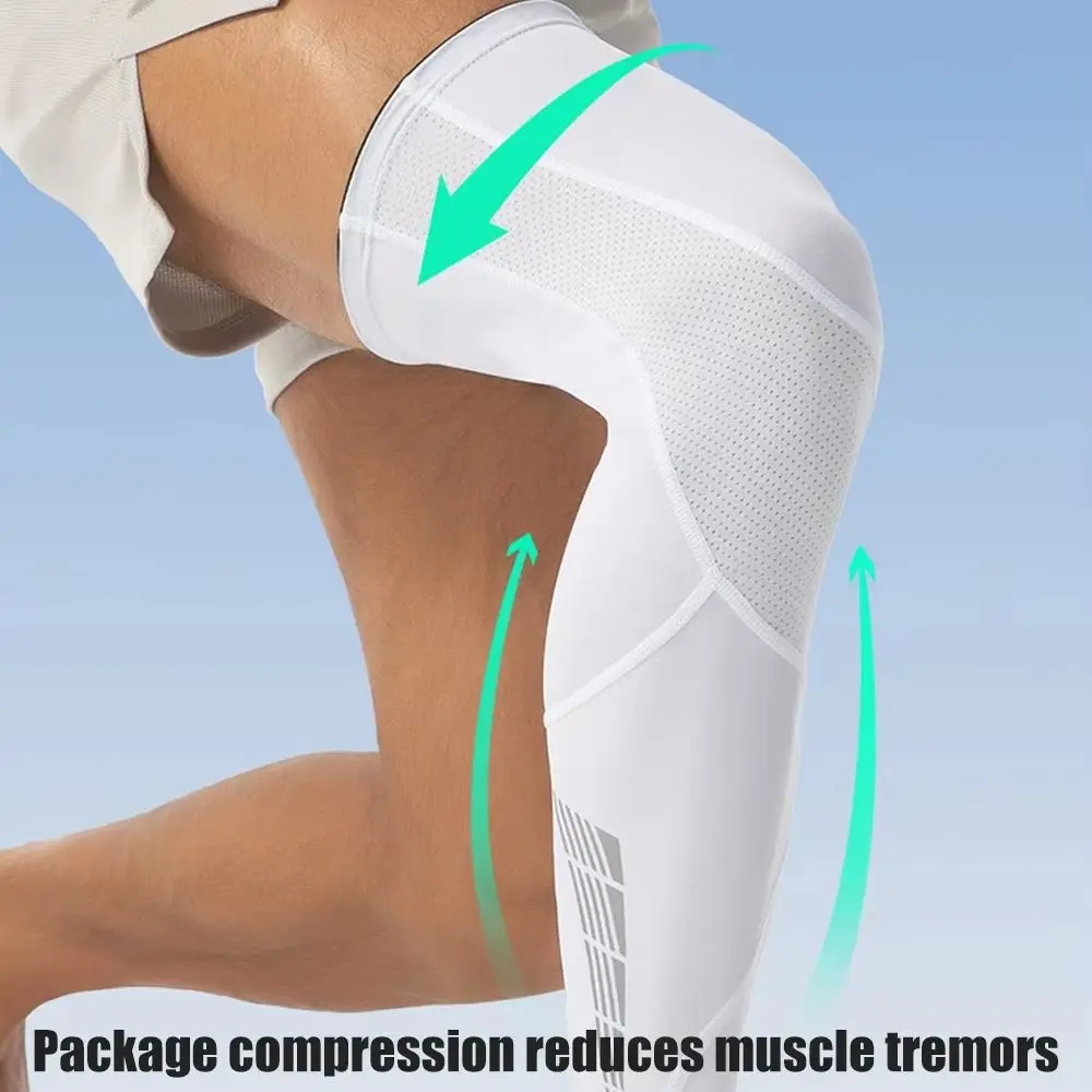 

Anti-slip Compression Leg Sleeves Reflective Strip Silicone Strips Long Knee Sleeve Knee Pads Protective Gear Sports Leg Sleeves