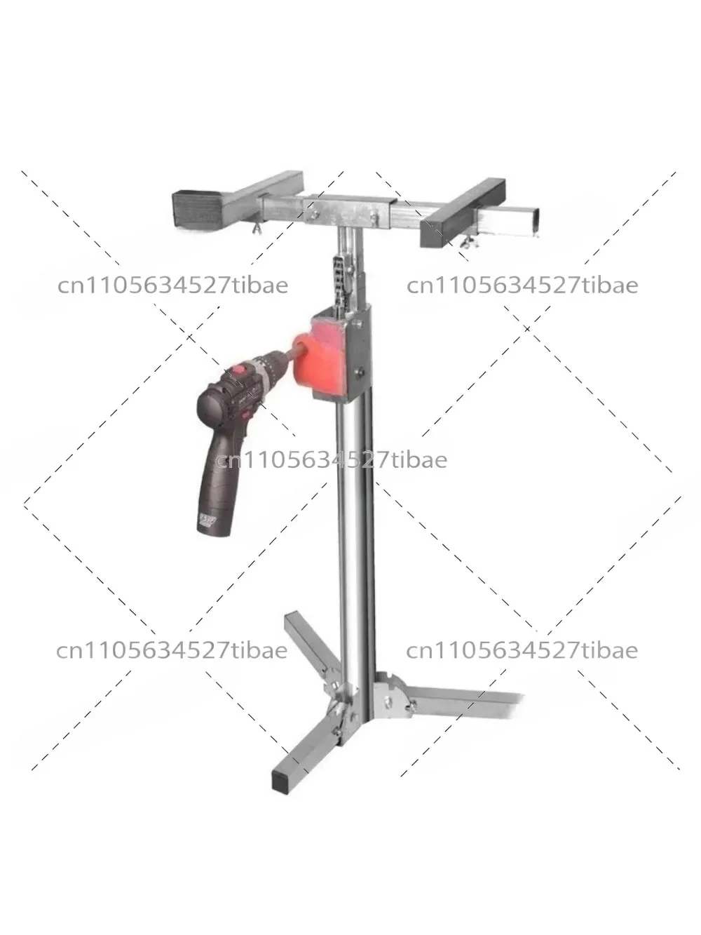 2.5M Hand Cranked Electric Wall Cabinet Mounting Bracket Dual-Purpose Stainless Steel 100KG Load-Bearing Lifting Platform