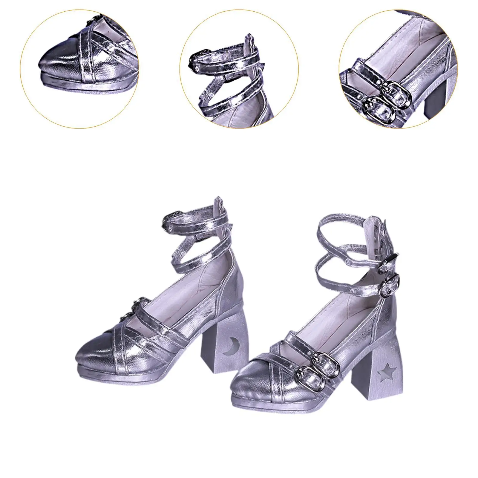 1:3 Female Figure High Heeled Shoes Outfits Decoration Miniature Shoes for Female Action Figures Doll Model Dress up Accessories