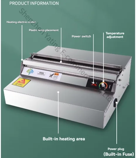 Commercial Baler Plastic Wrap Packaging Machine Fruit Sealing Vegetable Supermarket  Takeaway Automatic 45cm Large Roll Binding