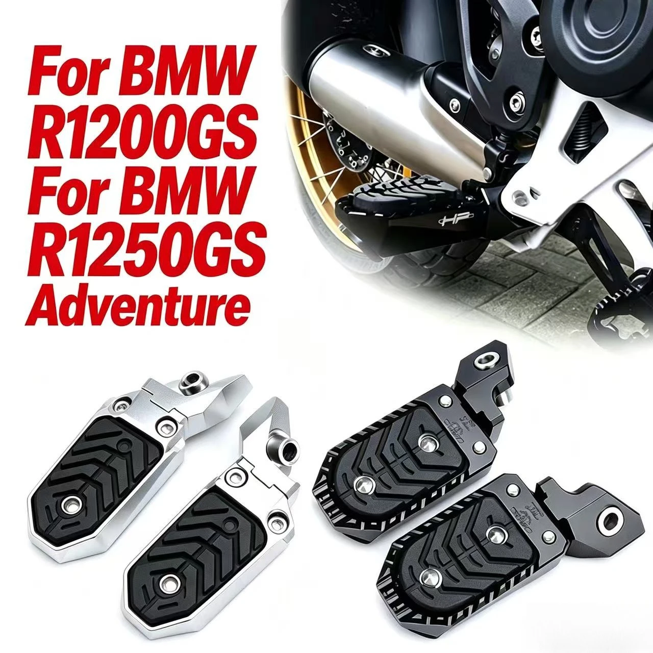 

For BMW R1250GS R1200GS R 1200 GS ADV Adventure ADVENTURE Motorcycle Front Foot Pegs Adjustable Footrest Footpegs