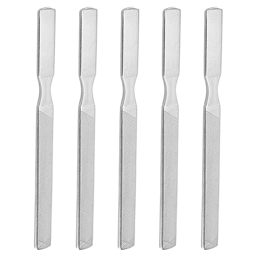 

5pcs Stainless Steel File Durable Design Shaper Smoother Pedicure Tool Compact Travel Grooming Manicure Buffer