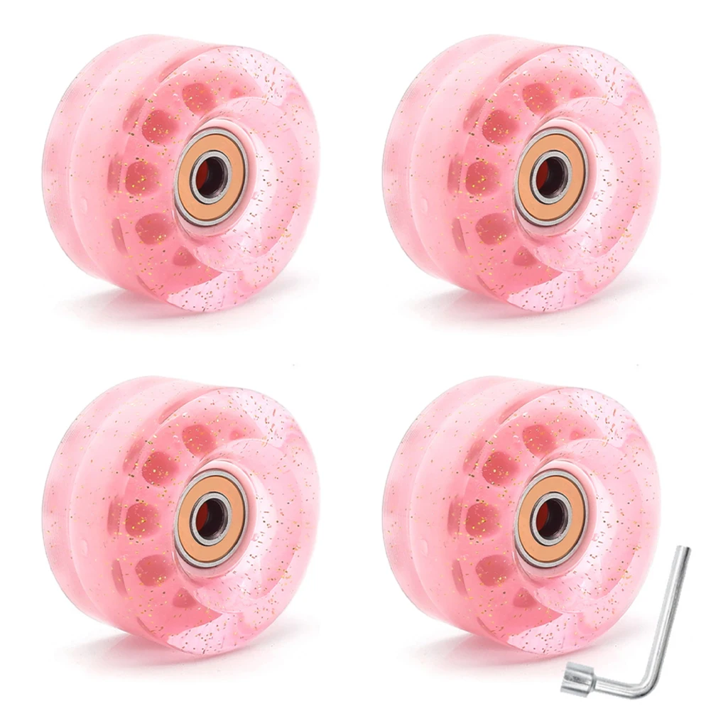 Rueda de patín de 8 piezas, pieza de repuesto de 58x32mm, 82A, para patines de doble fila, Quad, colorida