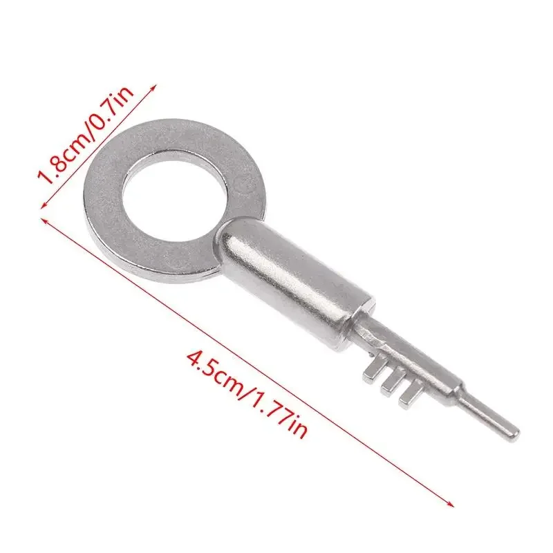 1/2pcs Home Security Replacement Keys Stainless Steel 3-Tooth Lock Key Blank Universal - Bathroom Door Keys
