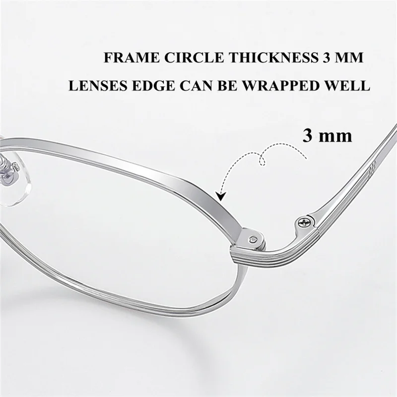 

KUXA Women Glasses Frame Men Titanium Light High Degree Prescription Lenses Retro Optical Lenses Frame Vintage