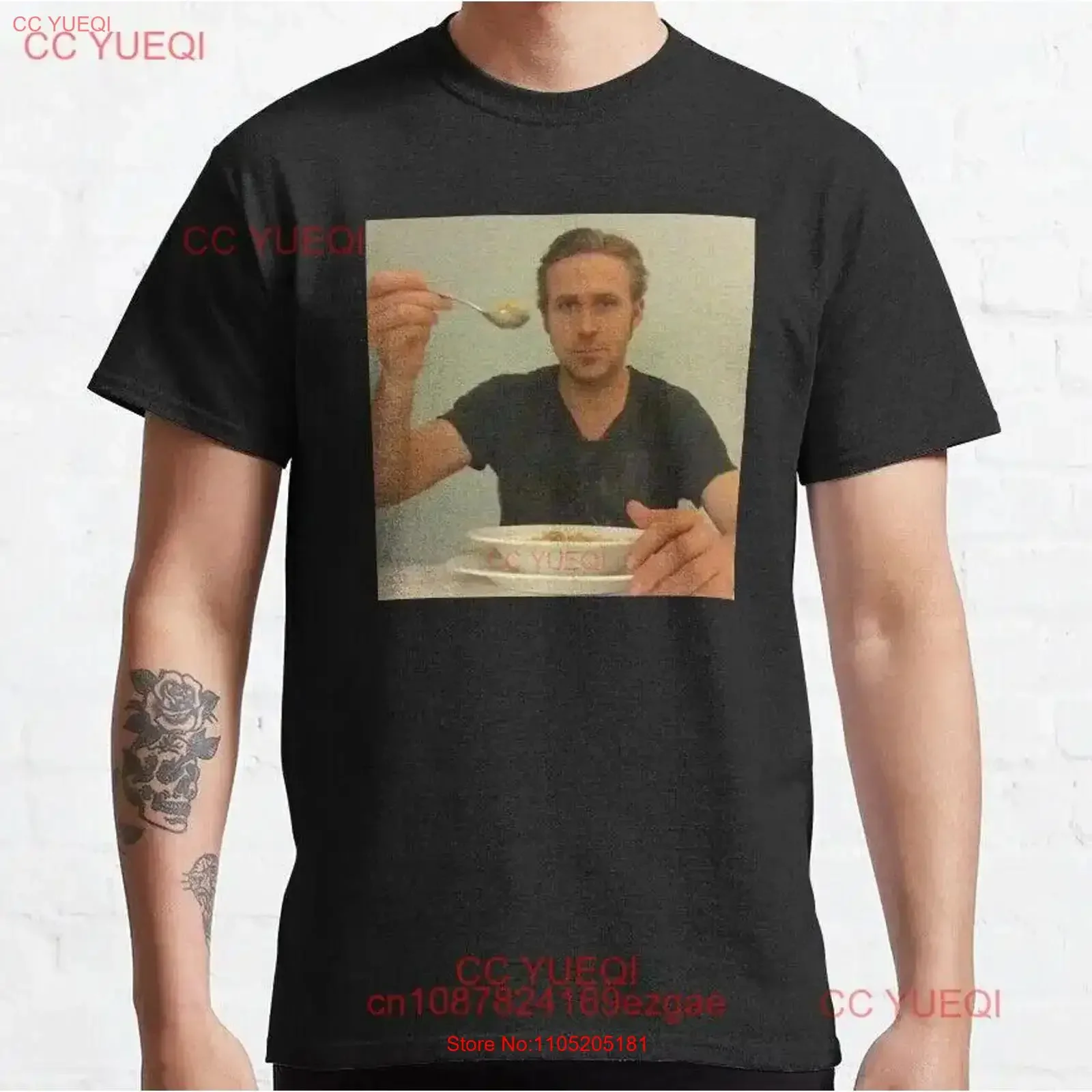 HOT SALE Ryan Gosling Eats His Cereal Classic Retro Vintage T Shirt S 5XL vintage Washed Versatile graphic homme Breathable