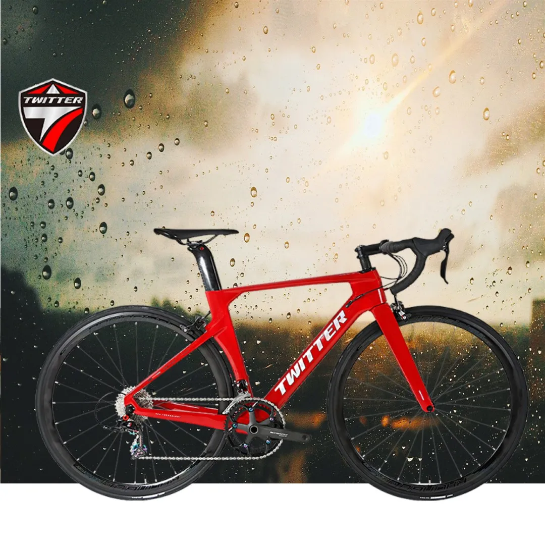 

2023 TWITTER Hot sale R10 43.5cm/56cmV brake-RS-22S inner wiring breaking wind racing T800 carbon fiber road bike 700*25C wheels