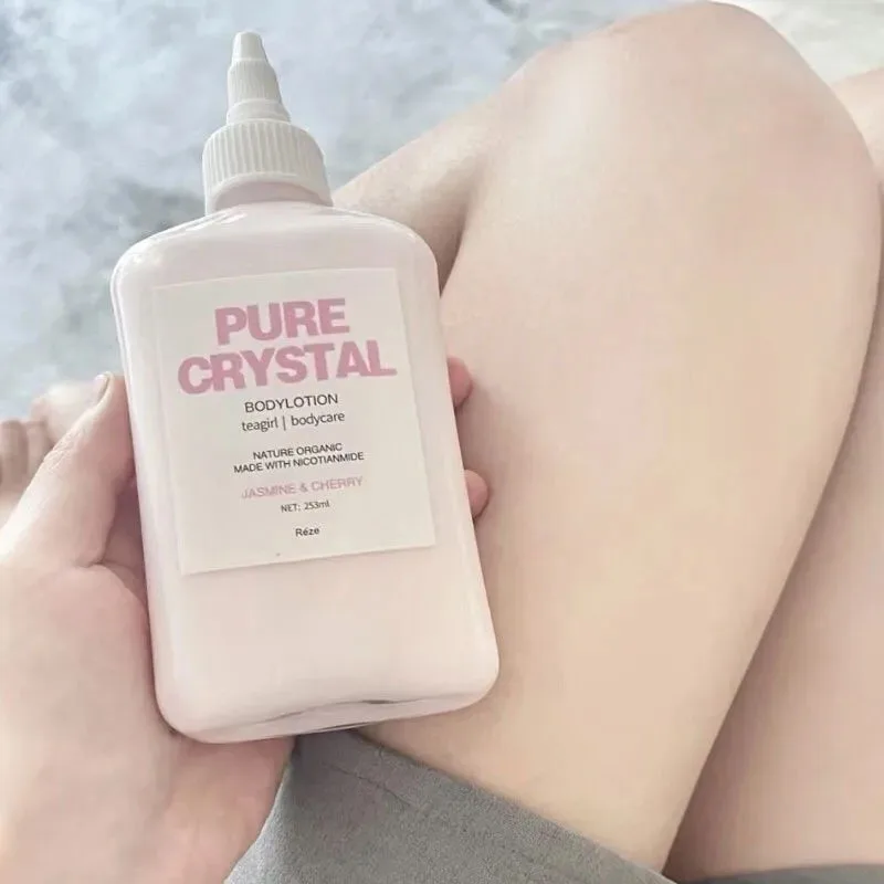 

PURE CRYSTAL BODYLOTION Improve Skin Tone, Dull Blemishes, Brightening Moisturizing Soft White And Smooth Skin 253ml Bottle