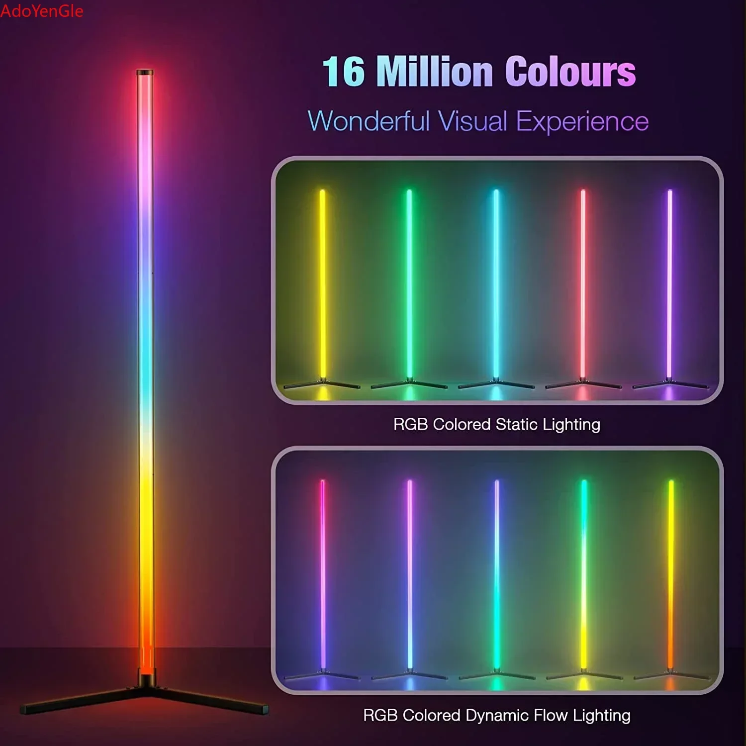 Imagem -03 - Luminária Rgb Dream Floor 16 Milhões de Cores Diferentes Luz Permanente com Aplicativo e Controle Remoto Sincronização de Música Moderna