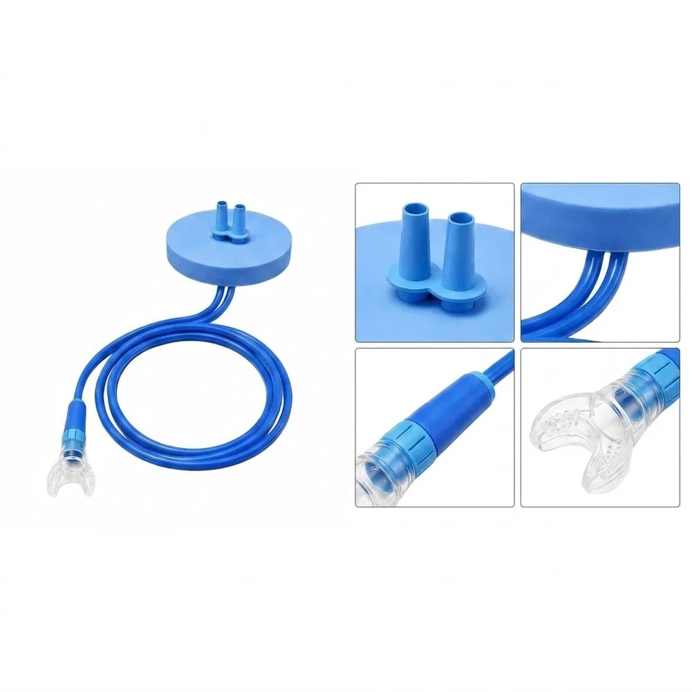 1.5m 3m= Long Snorkel Tube Underwater Breathing Apparatus For Swimming Diving Splash= Proof= Dual Head Air Supply System