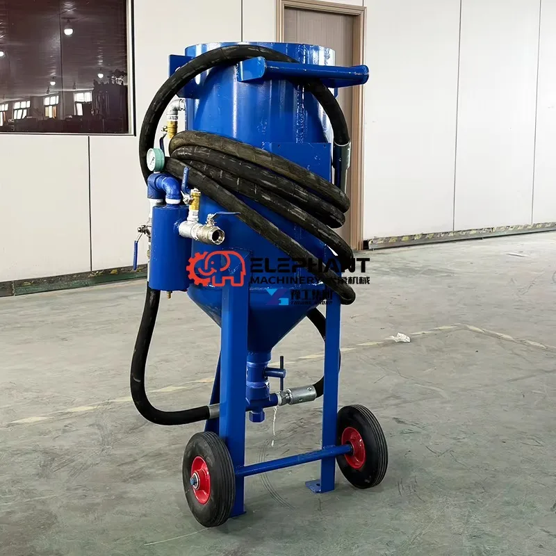 Hot Sale 100L Portable Air Sandblasting Pot Dustless Sandblaster Abrasive Sand Blasting Equipment for Rust Removal