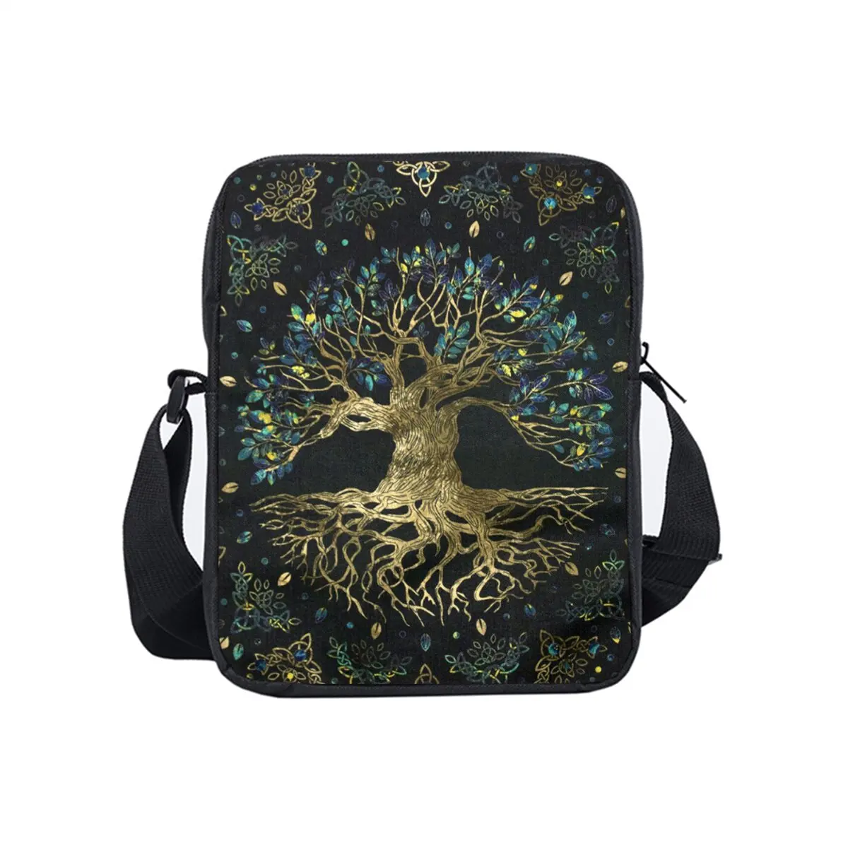 Magic Tree Pattern Single Sided Messenger Bag for Boy/Girls Children Best Gifts 2D Flat Cartoon Tarot Card Casual Crossbody Bag