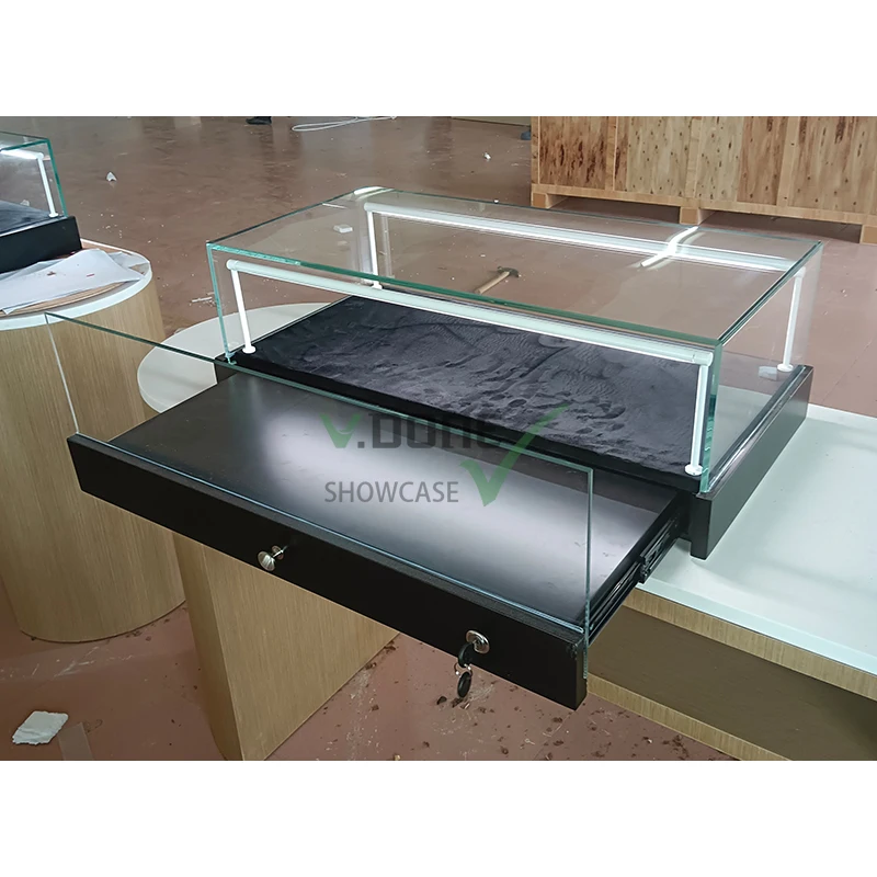 

Customized. factory jewelry shop cabinets table display counter top showcases glass display jewelry s