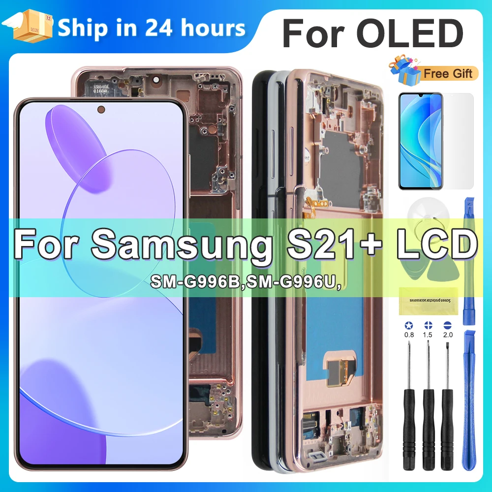 

6.67" S21 Plus Display Screen for Samsung Galaxy S21+ 5G G996B G996B/DS Lcd Display Digital Touch Screen with Frame Replacement