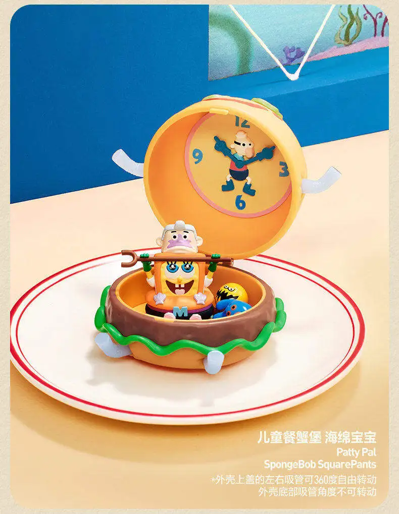 Original POPMART SpongeBob Krabby Patty Blind Box Sammlerstück Mini-Figur Heim Auto Desktop Dekoration Ornament Überraschungsbox Spielzeug – Detail 19